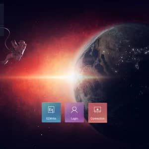 Écran interactif avec interface active